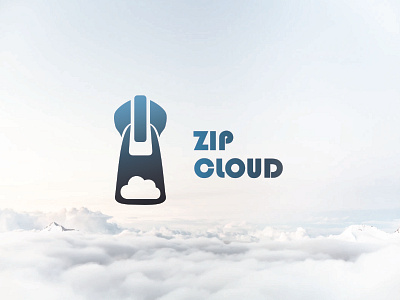 ZIP CLOUD cloud dailylogochallenge design logo vector zip zipcloud