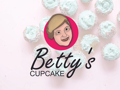 BETTY'S CUPCAKE affinity affinitydesigner betty cupcake dailylogochallenge design logo vector