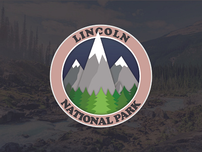 LINCOLN NATIONAL PARK affinity affinitydesigner dailylogochallenge design lincoln logo moutains national park peaks vector