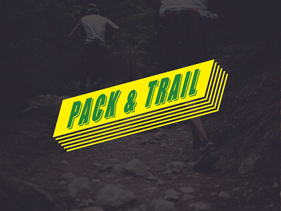 PACK & TRAIL affinity affinitydesigner dailylogochallenge design hiking logo pack trail vector
