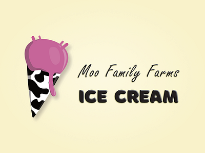 MOO affinity affinitydesigner cow dailylogochallenge design icecream logo moo moofamilyfarms summer vector
