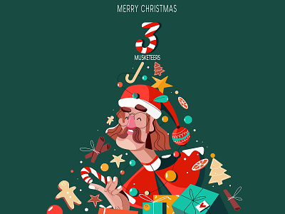 MERRY CHRISTMAS🎄 🎁 2d character 2d illustration branding character christmas flat design flatdesign food illustartion illustration merry christmas tree christmas