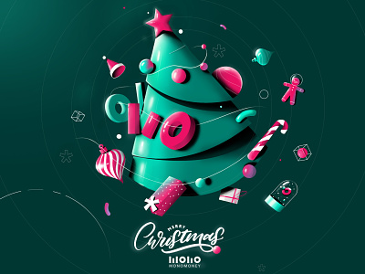 MONO Christmas tree 🎄 2022 3d 3ddesign branding christmas design graphic design illustration illustrator merry christmas new year