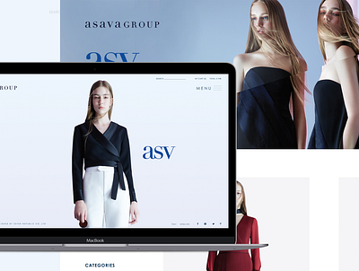 ASAVA asava clean clothes fashion minimal model thai thailand web design webdesign website website design