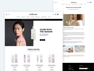 PANPURI Website E-commerce clean cute design ecommerce home page landing page minimal online shop thai thailand ux web design
