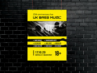 Bassline Music Show Poster concertads graphic design poster posterdesign