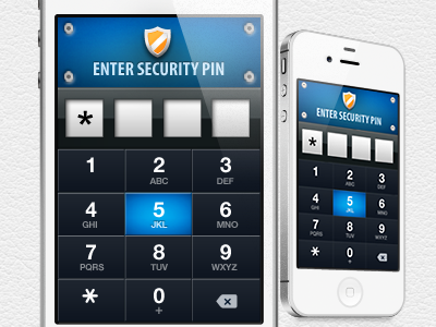 Iphone Financial App Secure login UI