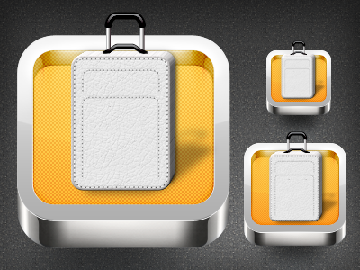 Travel App Icon app application appstore details icon icons ios ipad iphone leather retina texture travel travel bag