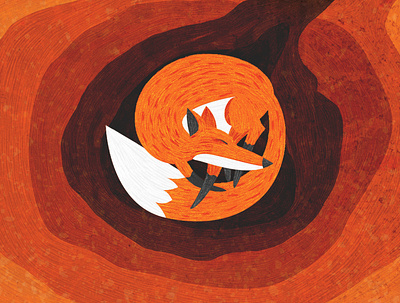 Sleeping Fox fox illustration