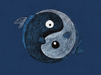 Fish jang. animal animal illustration animals balance fish illustration jin jang procreate