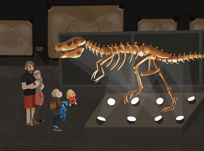 Dinomuseum childrens illustration dinosaurus illustration illustration for the children procreate
