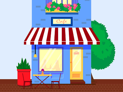 cafe artwork cafe cafeteria design digital art digital illustration digital painting illustration illustrator vector vector art vector design vector illustration