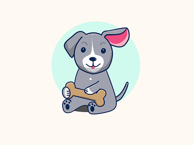 Dog Eating app design design art designs dog illustration illustrator ui