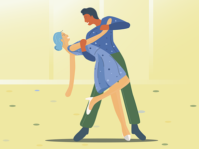 Dancing Couple art couple dance dance lessons dance music dance party dance school dancer dancers dancing couple dancing illustration dress fun having fun illustration illustrator lessons music