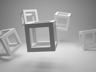 Cubes 3d c4d geometry illustration levitation