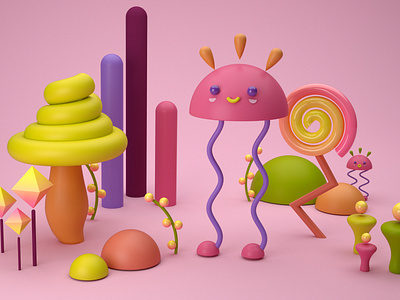 fairy 3d c4d illustration v ray