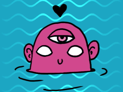 Love monster 2d animation love monster water