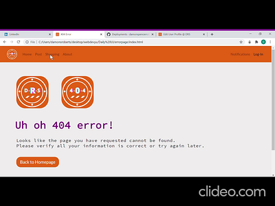404 Error Page @ DRS 404 404page app dailyui design error icon page typography ui uidesign