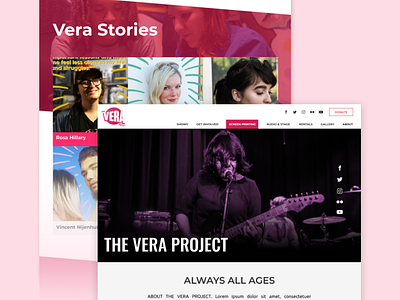 Vera Project Redesign design music seattle vera web