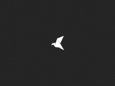 Logo bird black brand branding logo origami style vogel white