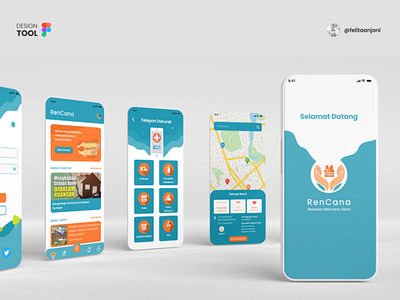 Relawan Bencana App app application branding design design app ui ui design uiux