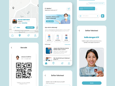 Vaccinated - Mobile App app application apps branding design design app mobile mobile app ui ux ux design