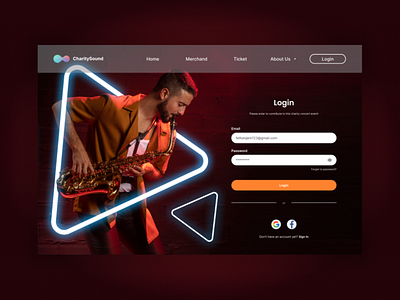 Login Website - Charity Sound