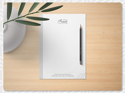 Espaço Mansão Stationery - Letterhead branding clean design events graphic design illustrator letterhead minimal papel timbrado stationary stationary store