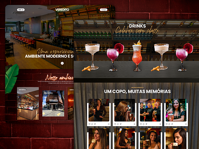 Layout site - Veredito Bar bar design designs graphic design layout one page restaurant restaurante site ui ux