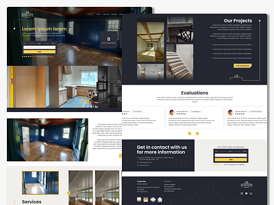 Layout de site - Capefort carpentry clean design designs graphic design one page site ui ux website