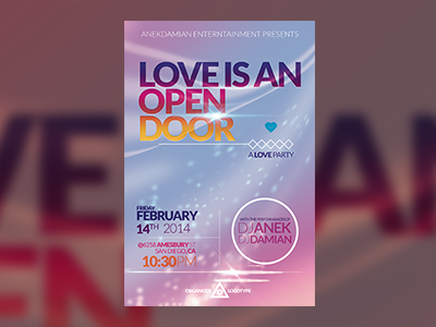 LOVE IS AN OPEN DOOR - Party Flyer Template download flyer love party psd rave storm sweet template