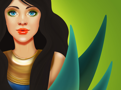 Mayahuel - Goddess of Mezcal beauty eyes freckles girl illustration lips realistic star stars