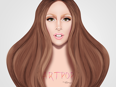 ARTPOP beauty face illustration lady gaga realistic woman