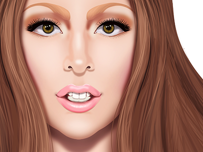 ARTPOP Close up beauty face illustration lady gaga realistic woman