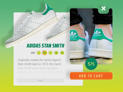 A UI A Day — Day #3: Product Page adidas apparel ecommerce shoes sneakers tennis shoes ui ux web design