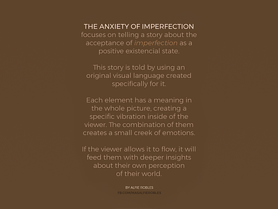 About The Anxiety of Imperfection