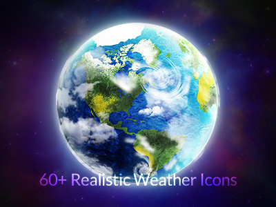 60+ Realistic Weather Icons