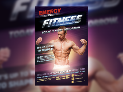 TOMORROW Fitness Flyer Template fitness flyer print sports template