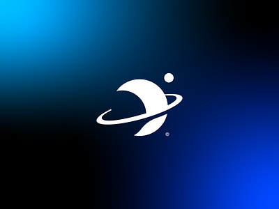 Oryzon Studio's icon blue branding earth french designer horizon icon logo moon oryzon planet space studio