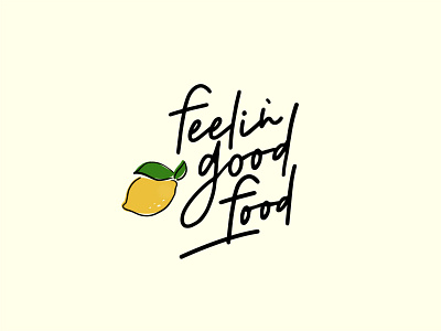 Feelin' Good Food branding design icon illustration logo typography
