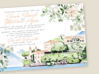 Lake Como Wedding Invitation