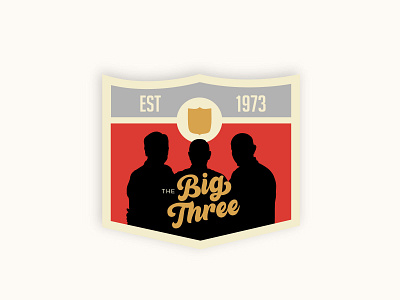 Big Three badge branding design friendship illustration logo plaque
