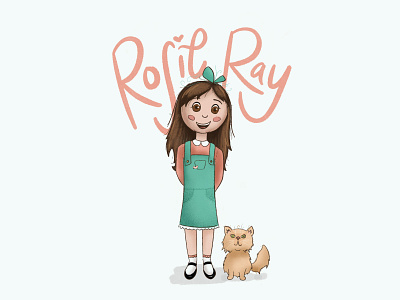 Rosie Ray Children's Book Illustration cat character design character development childrens book hand drawn illustration little girl illustration matilda janes procreate