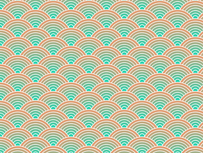 Japanese Wave Pattern (3 variants) artwork black line circle design illustration illustrator pattern pattern art pattern design wave pattern