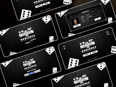 Domino Game UI 3d app art black branding creative dark design dice domina domino game game app graphic design illustration logo motion graphics ui ux vector