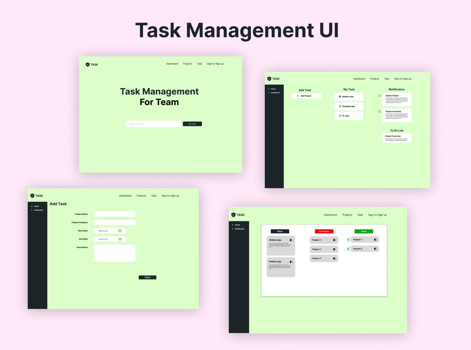 Task management UI for Desktop View by Abdur Rahman on Dribbble
