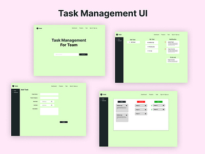 Task management UI for Desktop View