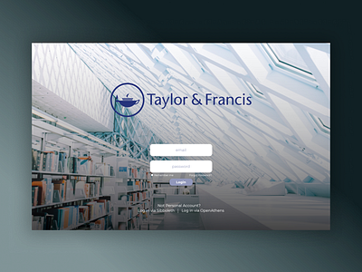 E-Journal Login Page college ejournal journal loginpage redesign tandfonline taylorandfrancis ui ui design ux uxdesign web webdesign website website design