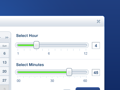 Slider Control for Time