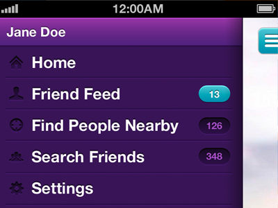 iPhone Slide out in Purple ios iphone purple slide